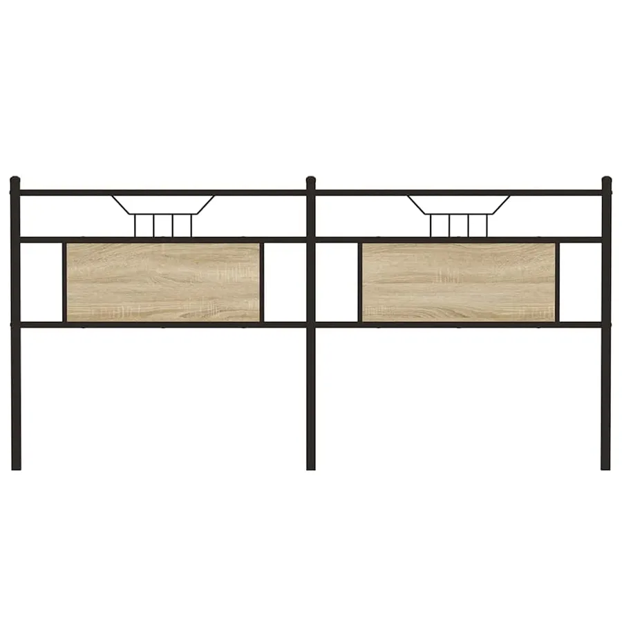 Tête de lit de remplacement chêne sonoma 160 cm bois d'ingénierie et acier - 4