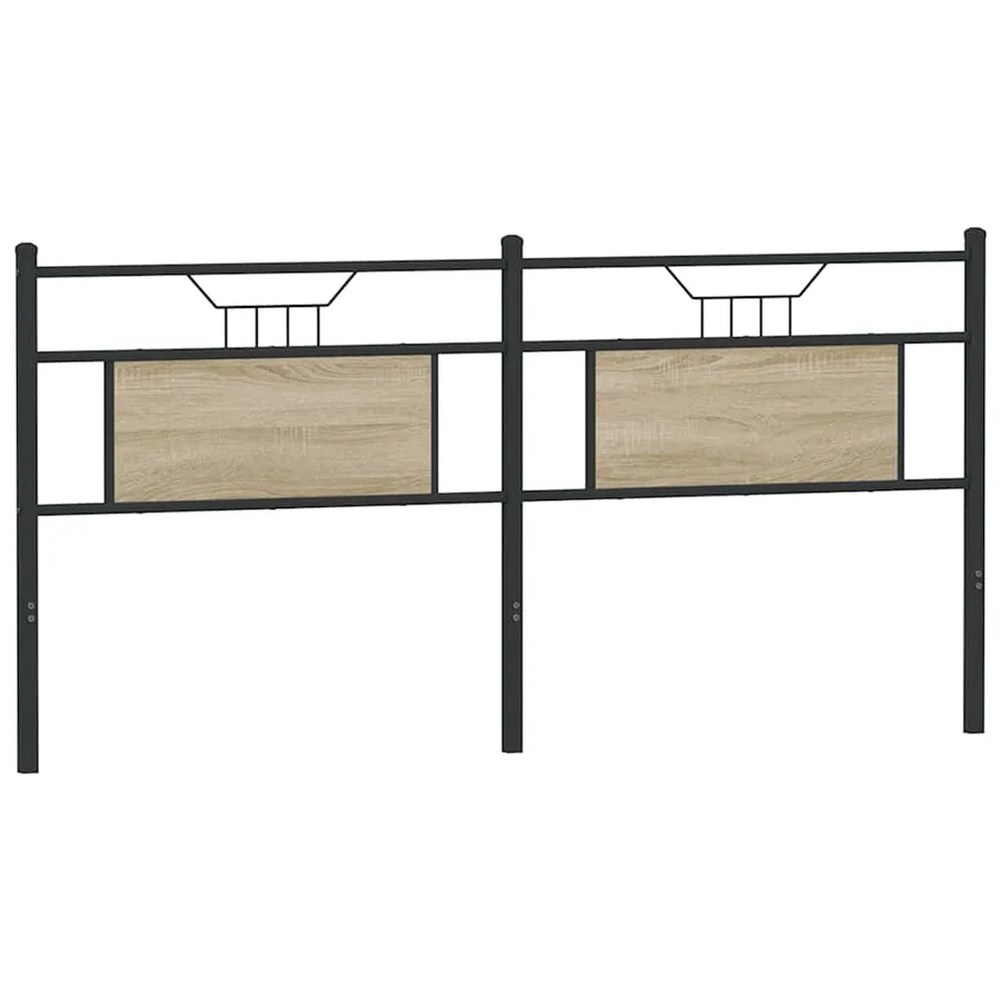 Tête de lit de remplacement chêne sonoma 160 cm bois d'ingénierie et acier - 6