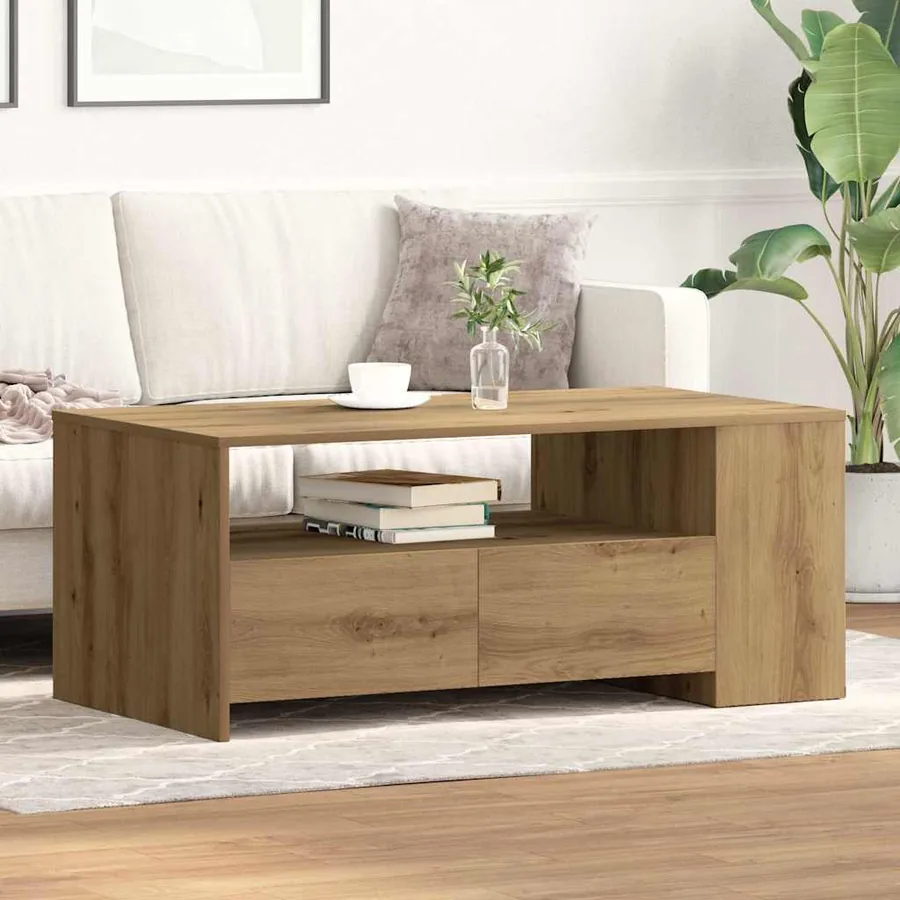 Table basse Chêne artisanal 102 x 55 x 43,5 cm