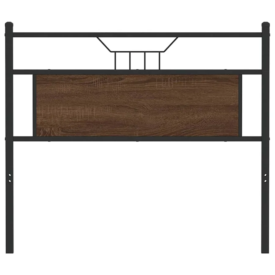 Tête de lit de remplacement chêne marron 107 cm bois d'ingénierie et acier - 4