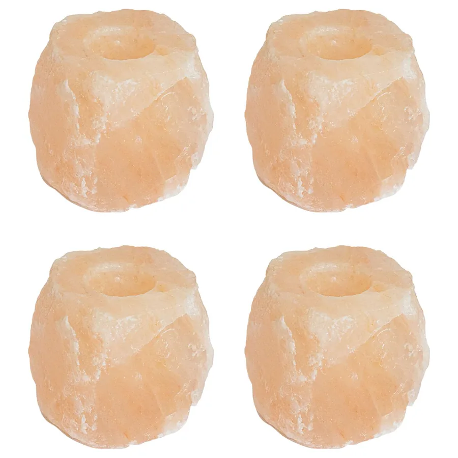 Supports de bougies en sel Rose Sel de Roche