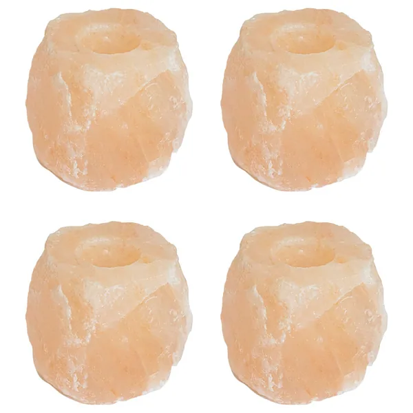 Supports de bougies en sel Rose Sel de Roche