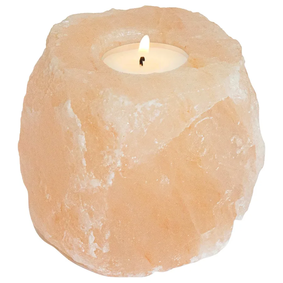 Supports de bougies en sel Rose Sel de Roche - 2