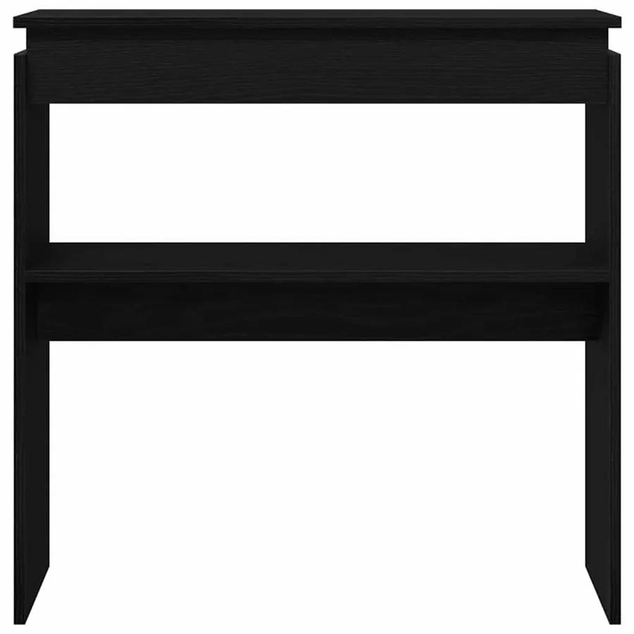 Table console Chêne noir 80 x 30 x 80 cm Bois d'ingénierie - 6
