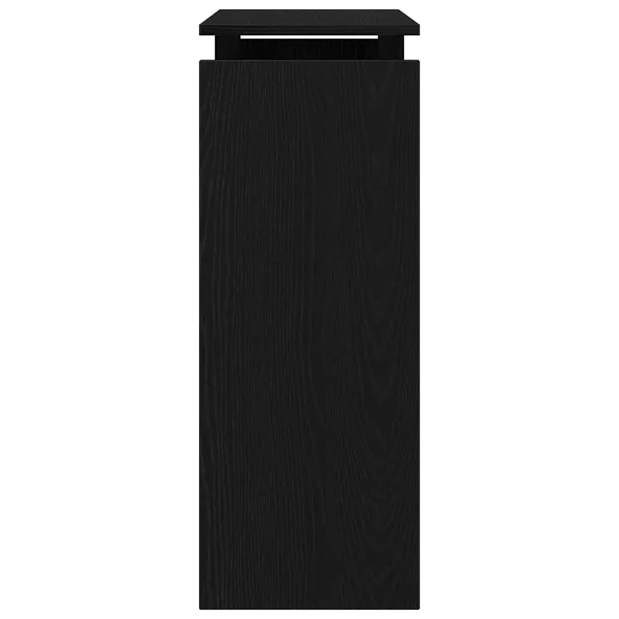 Table console Chêne noir 80 x 30 x 80 cm Bois d'ingénierie - 7