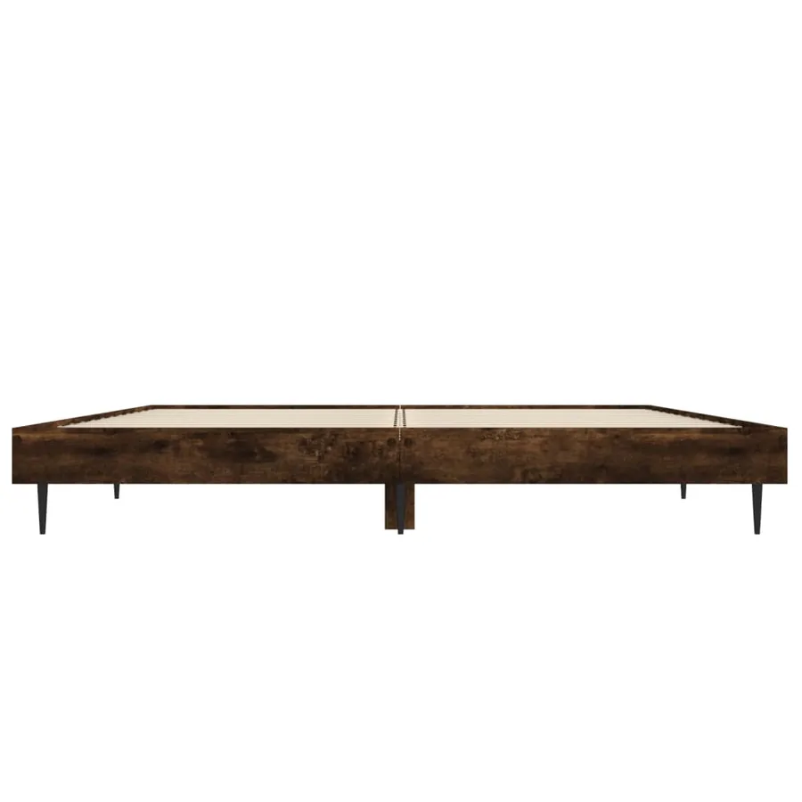 Cadre de lit sans matelas chêne fumé 120x190 cm bois ingénierie - 6