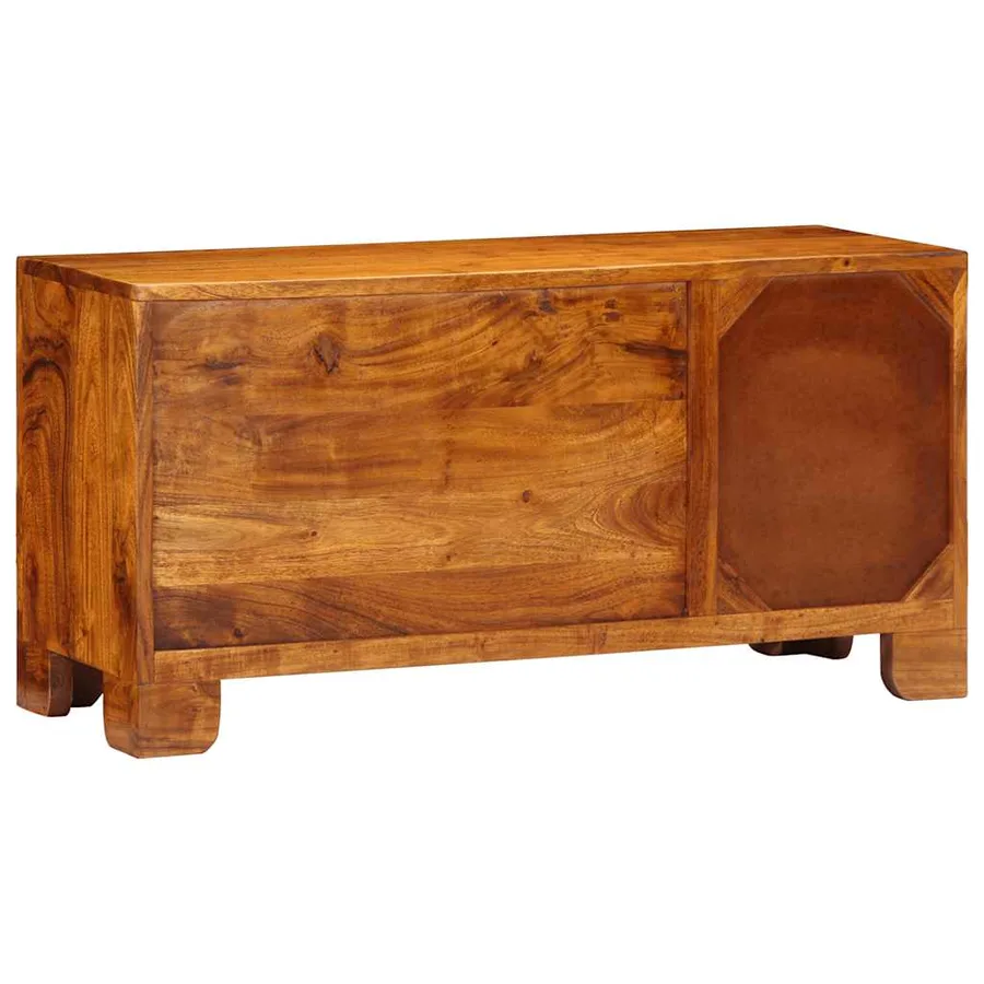Meuble TV multicolore 90x30x45 bois massif d'acacia - 7