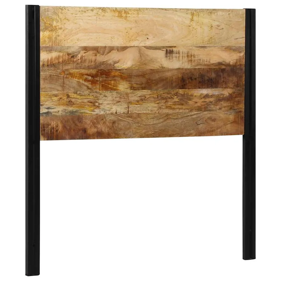 Tête de lit 100 cm bois massif manguier et fer