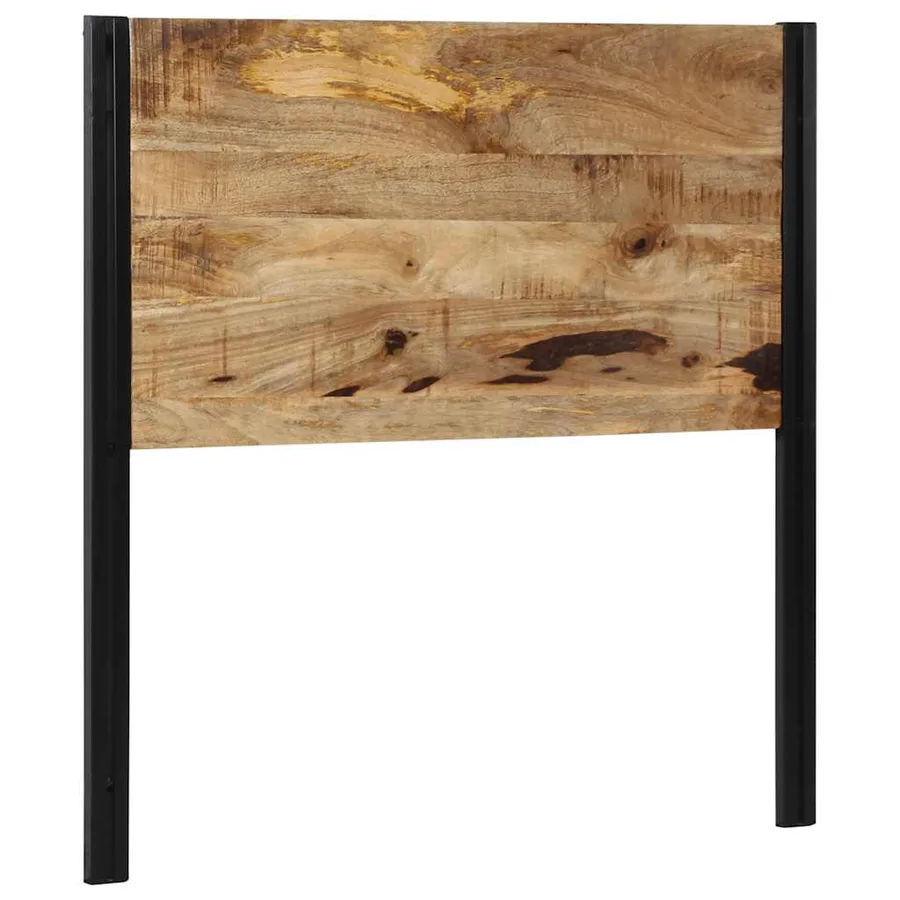 Tête de lit 100 cm bois massif manguier et fer - 2