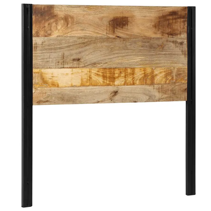Tête de lit 100 cm bois massif manguier et fer - 3