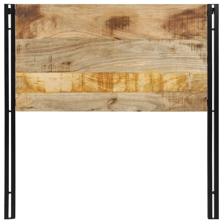 Tête de lit 100 cm bois massif manguier et fer - 4