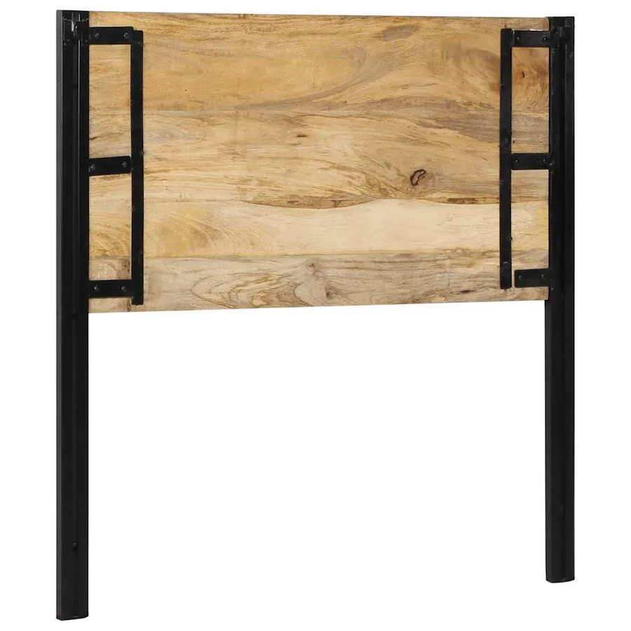 Tête de lit 100 cm bois massif manguier et fer - 5