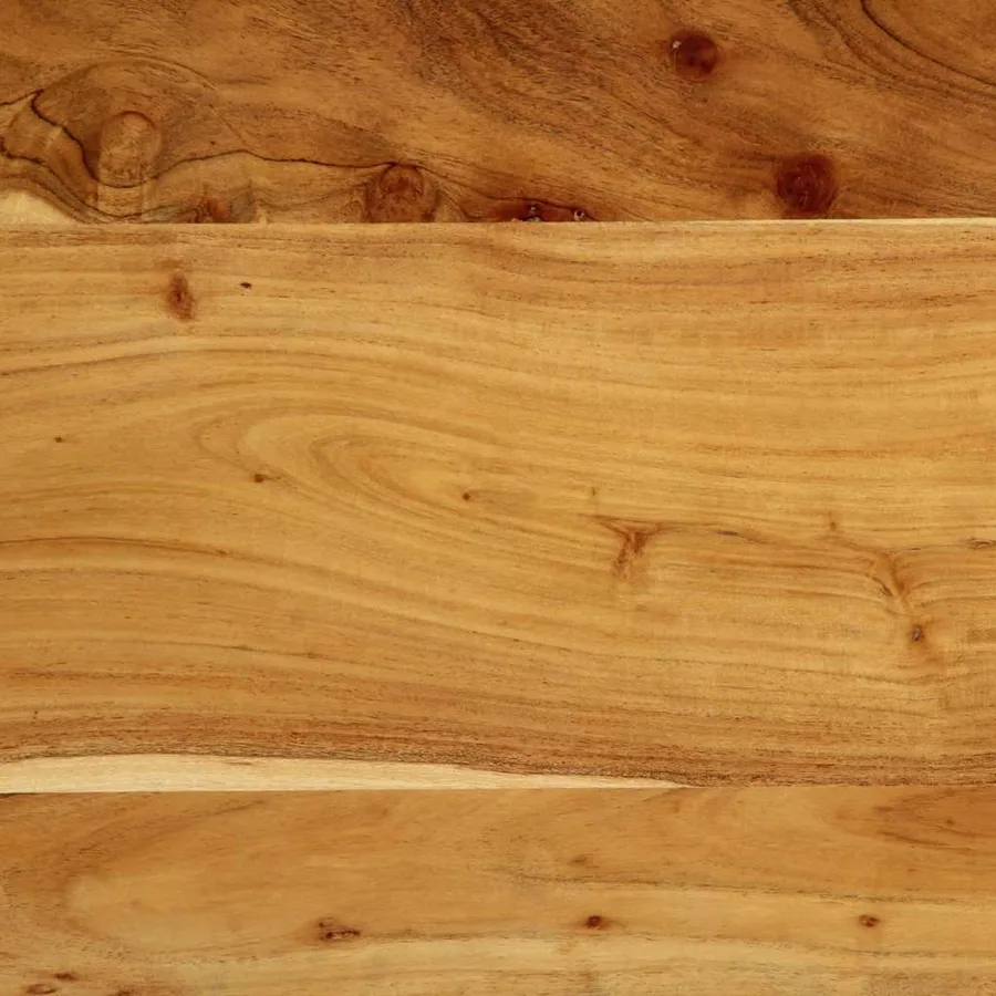 Tête de lit 120 cm bois massif d'acacia et fer - 10