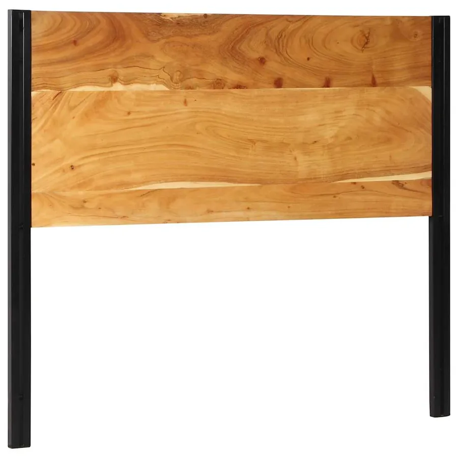 Tête de lit 120 cm bois massif d'acacia et fer - 3