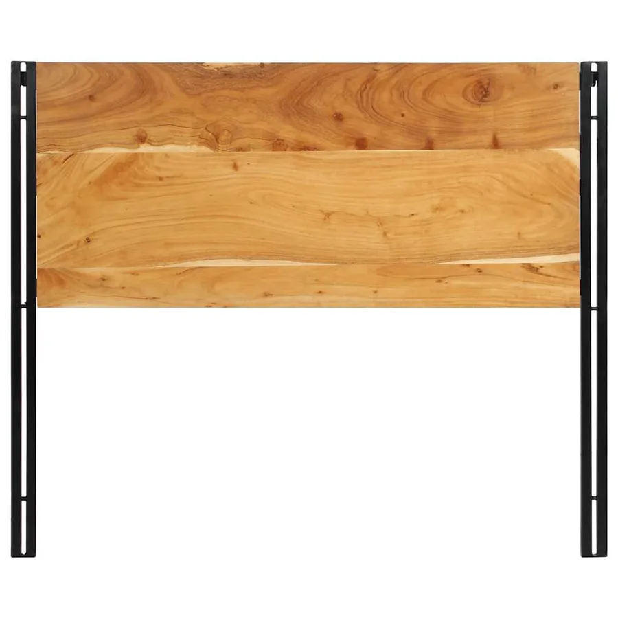 Tête de lit 120 cm bois massif d'acacia et fer - 4