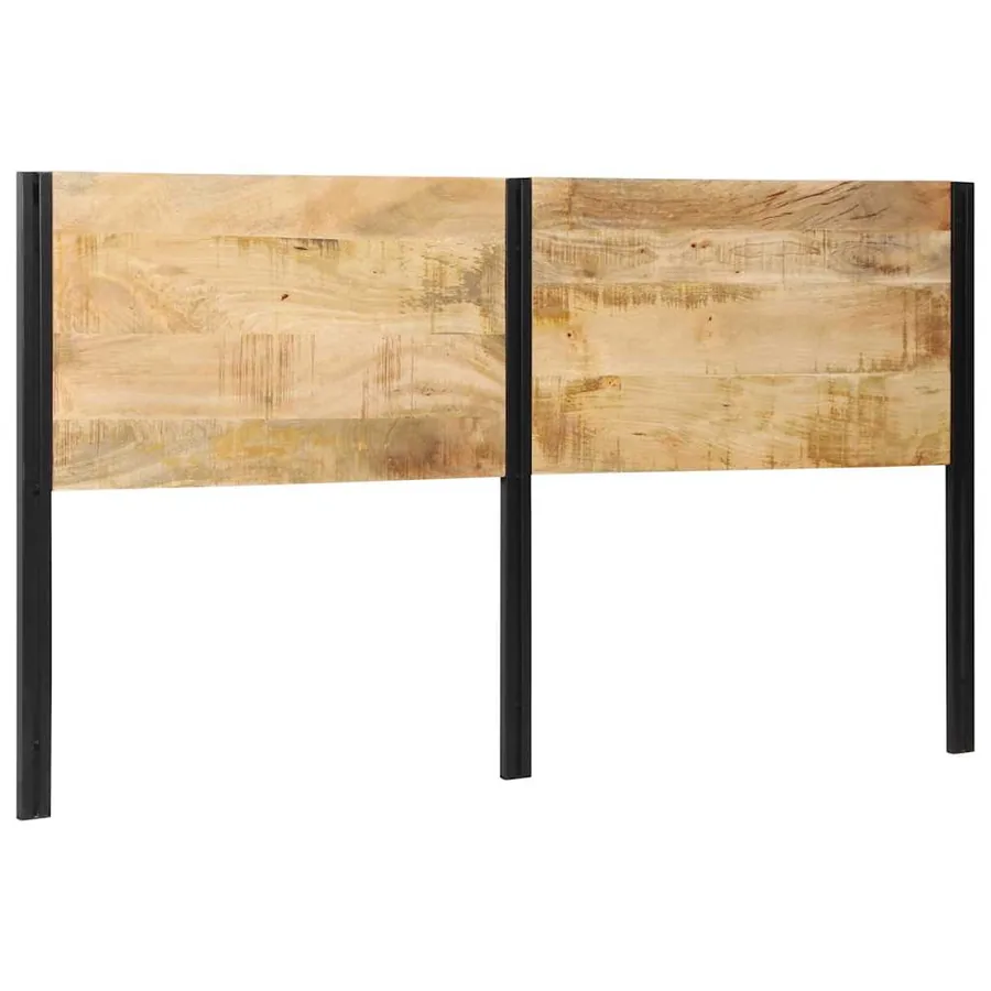 Tête de lit 180 cm bois massif manguier et fer