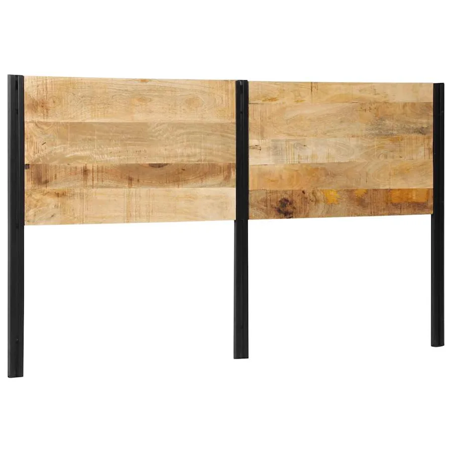 Tête de lit 180 cm bois massif manguier et fer - 2