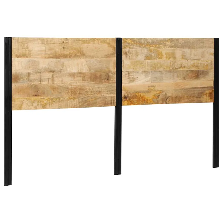 Tête de lit 180 cm bois massif manguier et fer - 3