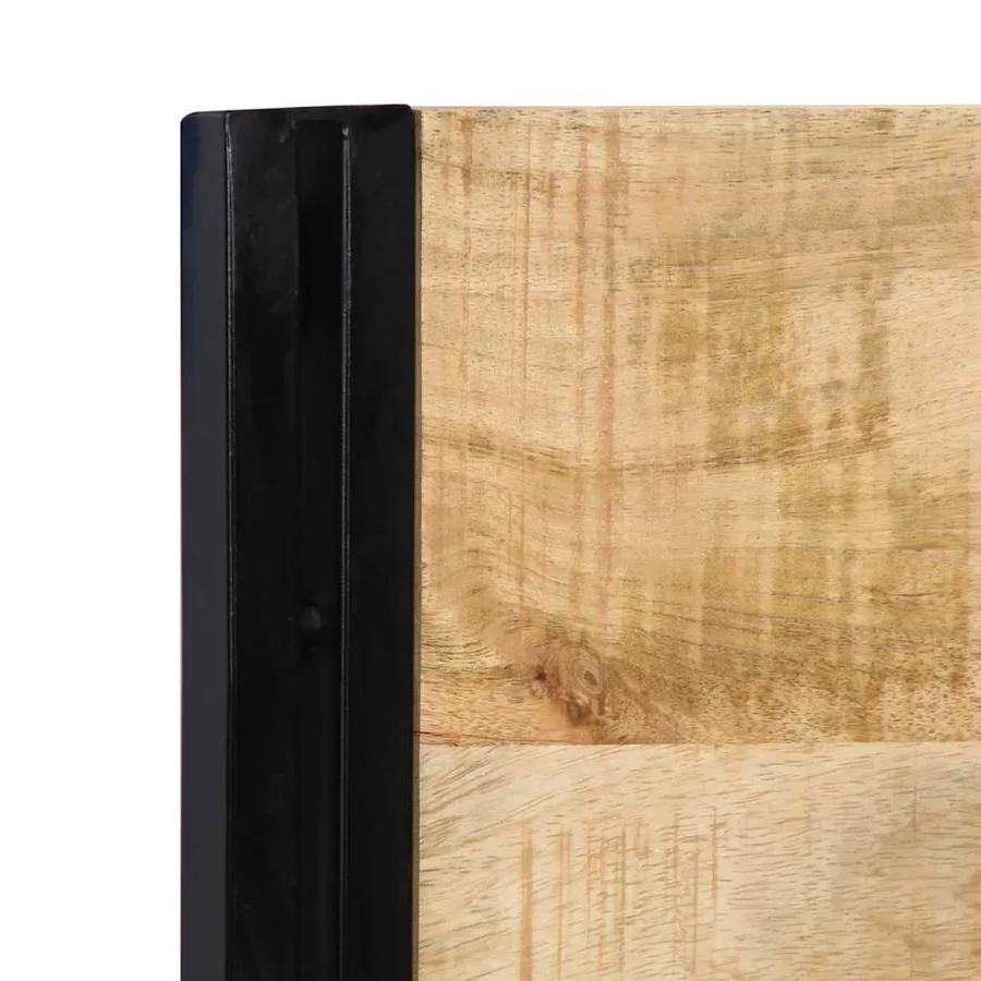 Tête de lit 180 cm bois massif manguier et fer - 6
