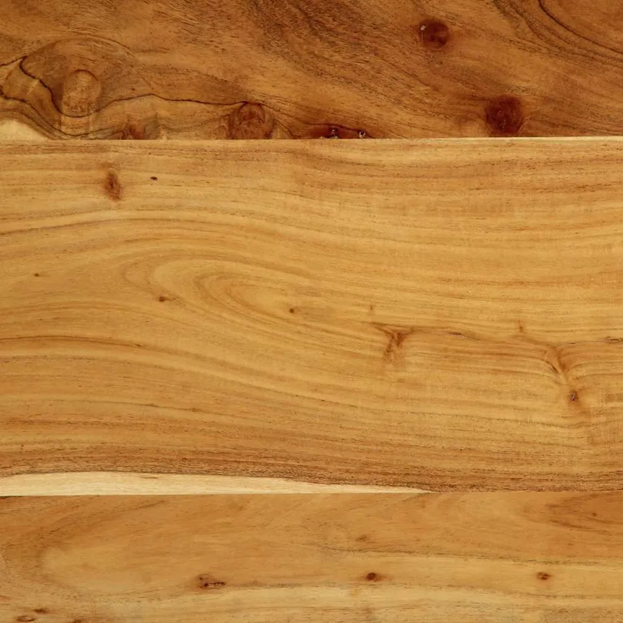 Tête de lit 200 cm bois massif d'acacia et fer - 8