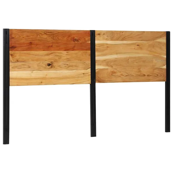 Tête de lit 180 cm bois massif d'acacia et fer