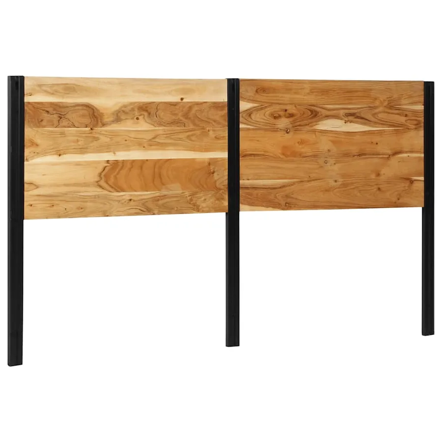 Tête de lit 180 cm bois massif d'acacia et fer - 2