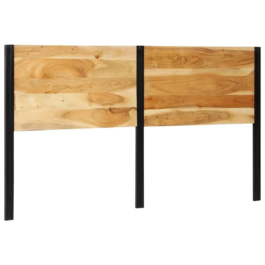 Tête de lit 180 cm bois massif d'acacia et fer - 3