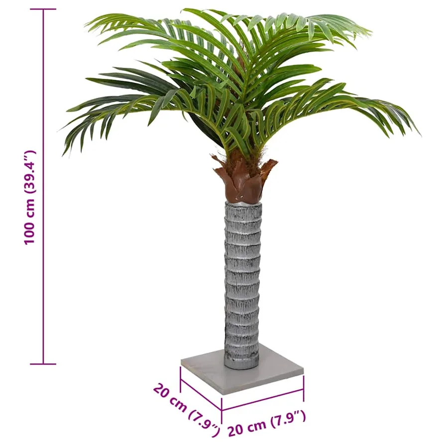 Palmier artificiel 6 feuilles 100 cm vert - 5