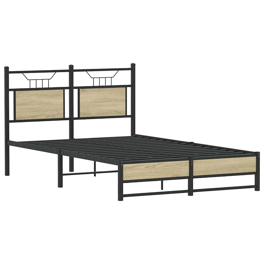 Cadre de lit sans matelas chêne sonoma 120x200 cm - 3