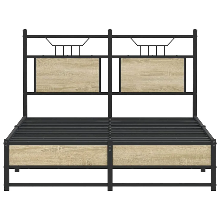 Cadre de lit sans matelas chêne sonoma 120x200 cm - 6