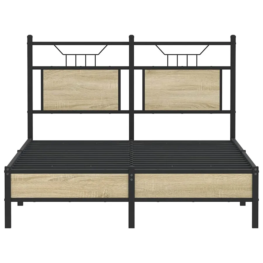 Cadre de lit sans matelas chêne sonoma 120x190 cm - 6