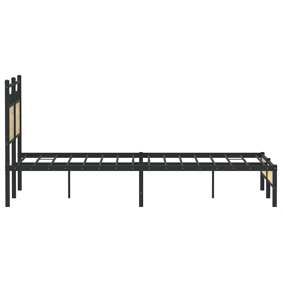 Cadre de lit sans matelas chêne sonoma 120x190 cm - 7