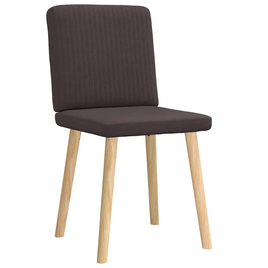 Chaises à manger lot de 2 marron foncé tissu - 3