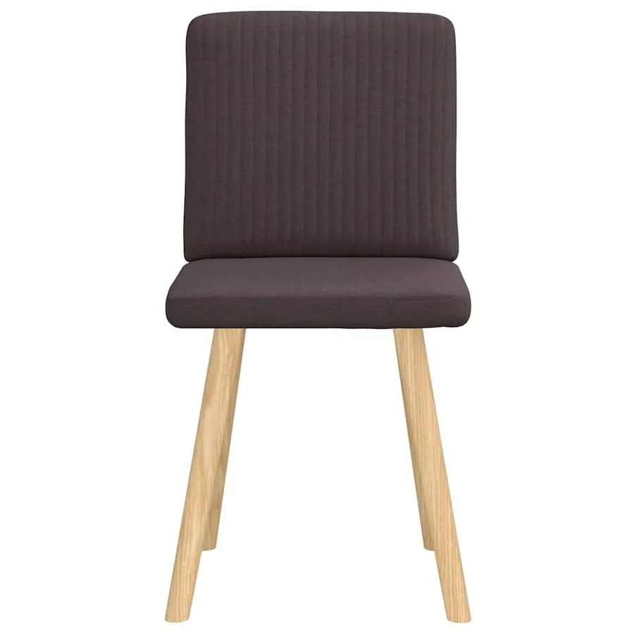 Chaises à manger lot de 2 marron foncé tissu - 4