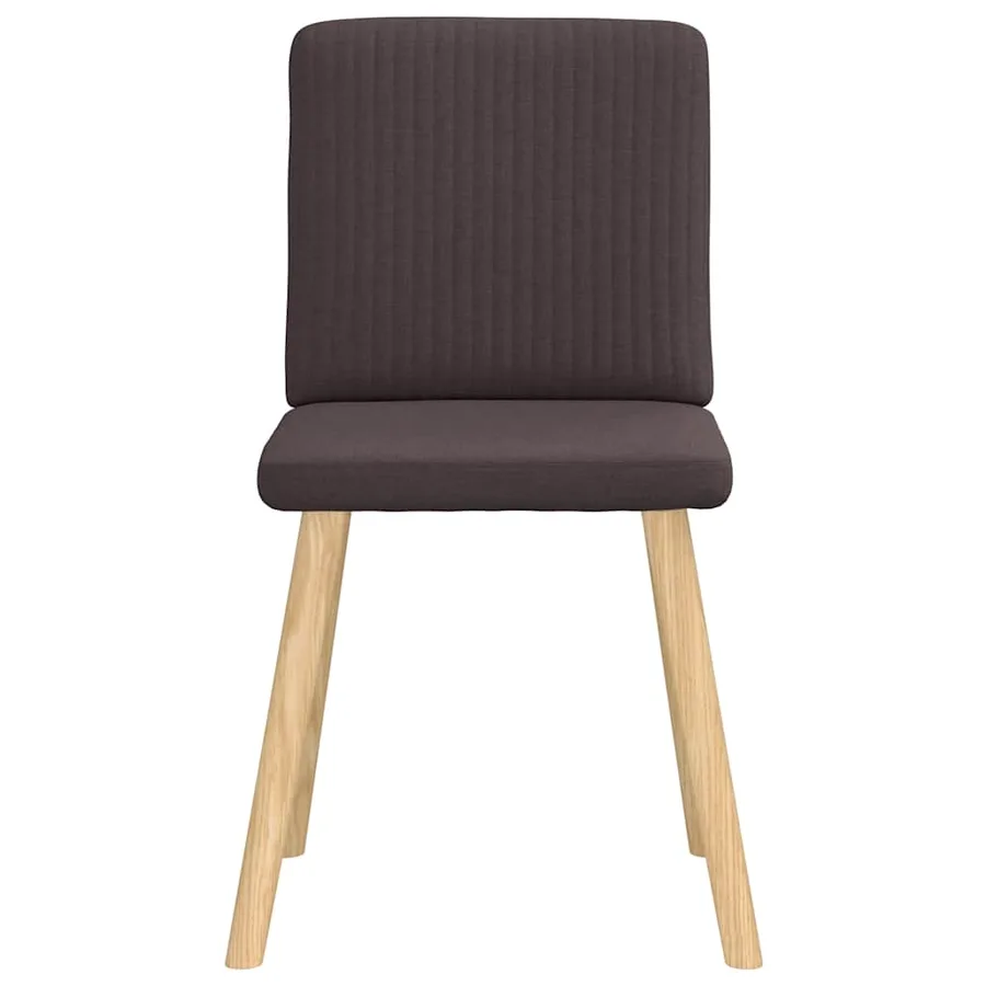 Chaises à manger lot de 6 marron foncé tissu - 4