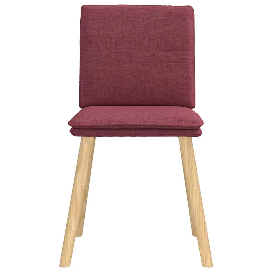 Chaises à manger lot de 6 rouge bordeaux tissu - 4