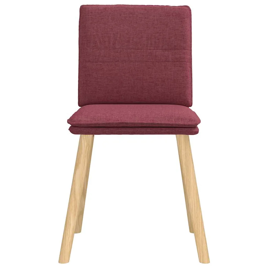 Chaises à manger lot de 4 rouge bordeaux tissu - 4