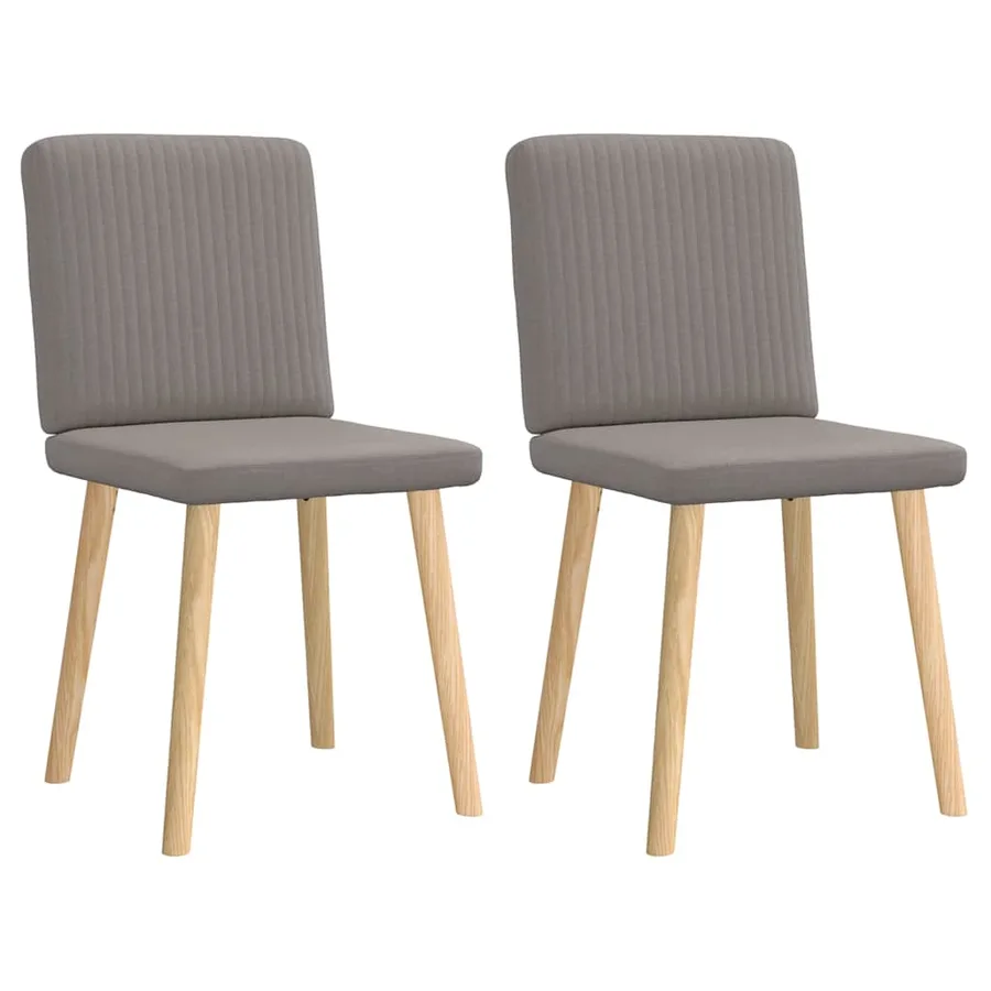 Chaises à manger lot de 2 taupe tissu - 2