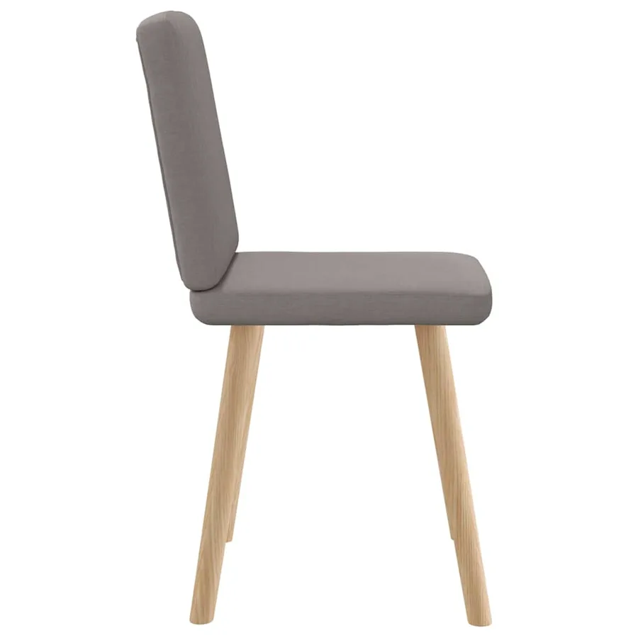 Chaises à manger lot de 2 taupe tissu - 5