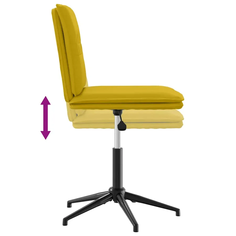 Chaise à manger Jaune Velours - 6