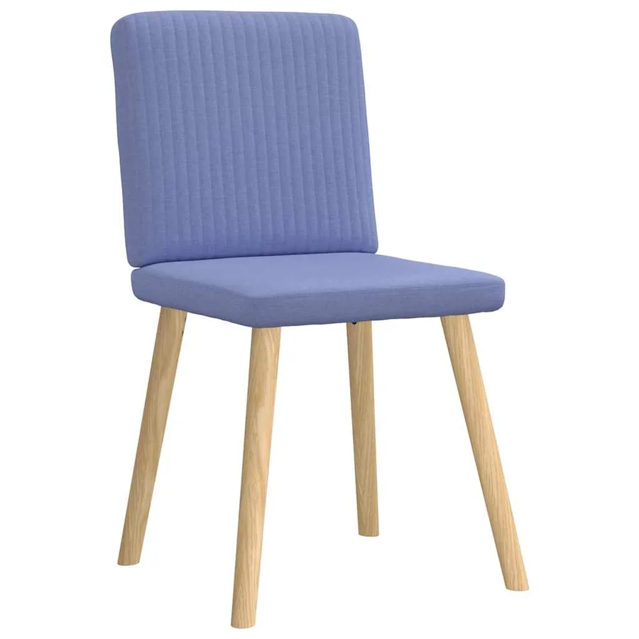 Chaises à manger lot de 4 bleu jean tissu - 3
