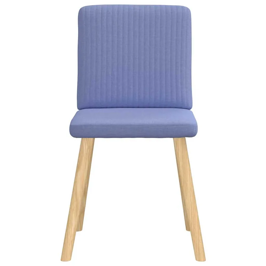 Chaises à manger lot de 4 bleu jean tissu - 4
