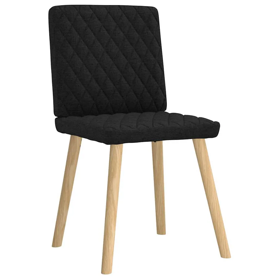 Chaises à manger lot de 4 noir tissu - 3
