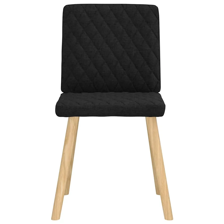 Chaises à manger lot de 4 noir tissu - 4
