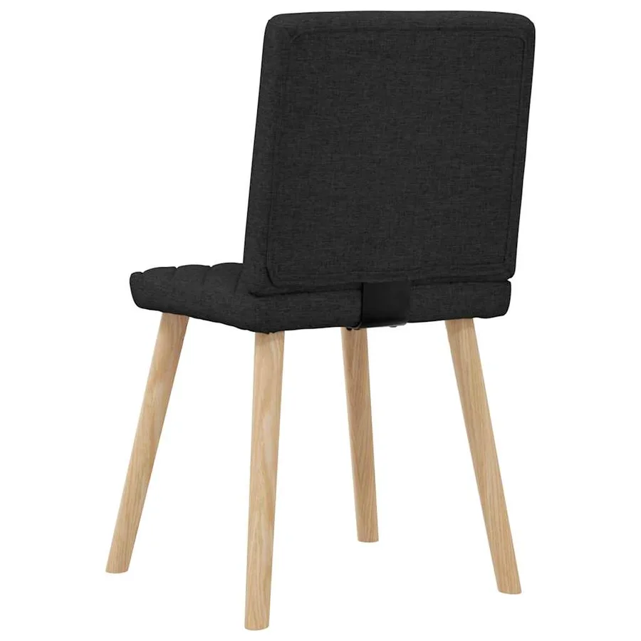 Chaises à manger lot de 4 noir tissu - 6