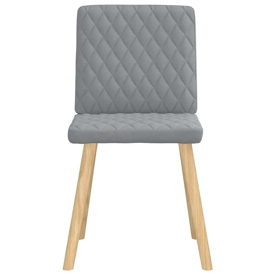 Chaises à manger lot de 4 gris clair tissu - 4