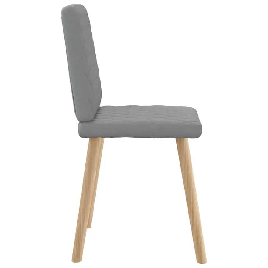 Chaises à manger lot de 4 gris clair tissu - 5