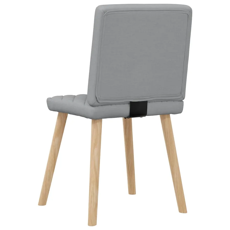 Chaises à manger lot de 4 gris clair tissu - 6