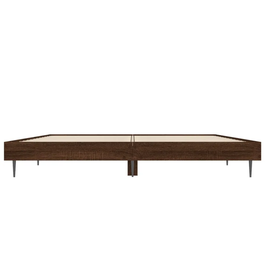 Cadre de lit sans matelas chêne marron 120x190 cm - 6