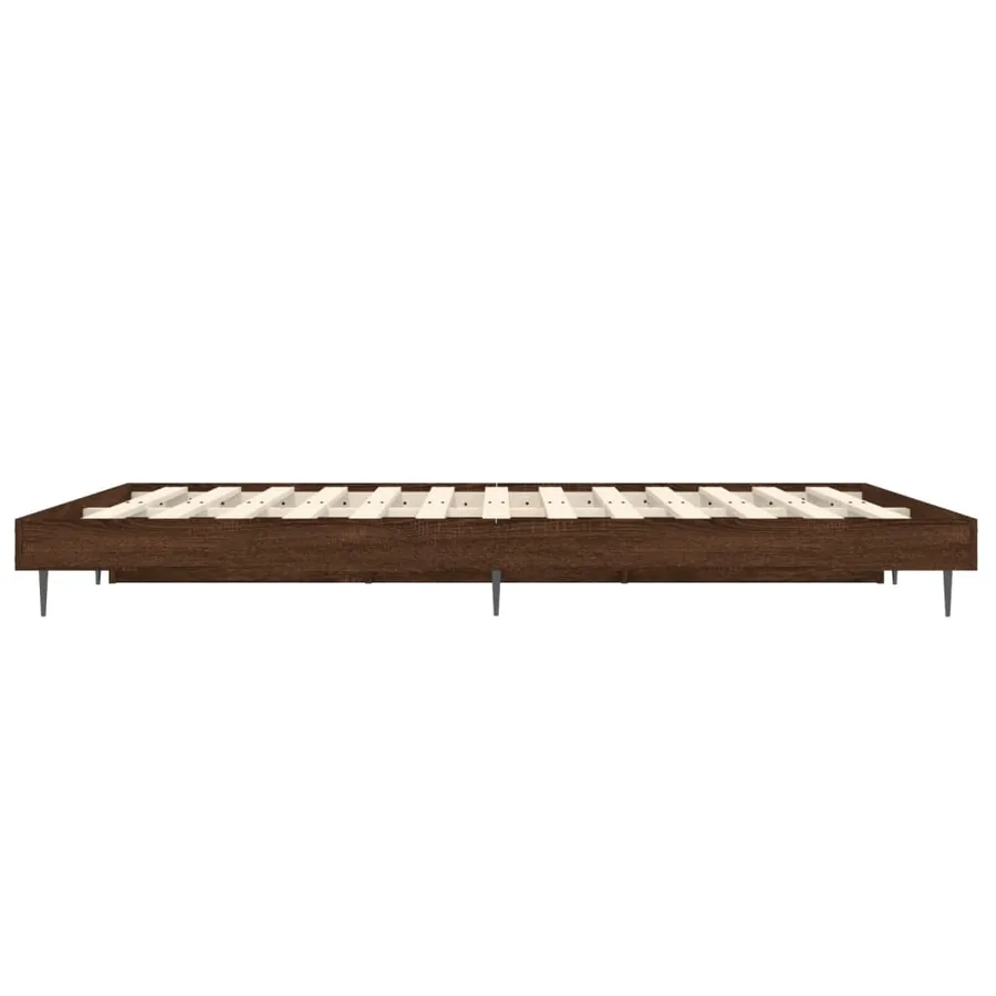 Cadre de lit sans matelas chêne marron 120x190 cm - 7